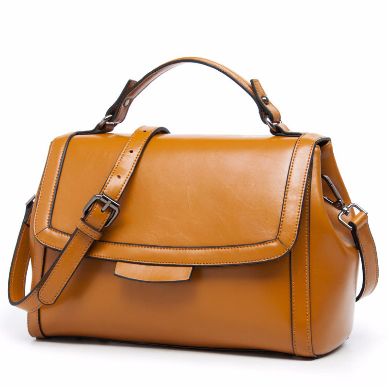 Real Leather Handbag Shoulder Bags - WOMONA.COM