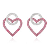 Fashion peach Heart Accessories Earrings - WOMONA.COM