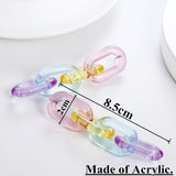 Colorful Transparent Jelly Chain Buckle Earrings - WOMONA.COM