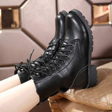 British Martin Women Leather Boots - WOMONA.COM