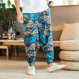 Loose Hip-Hop National Style Linen Casual Pants Men Loose - WOMONA.COM