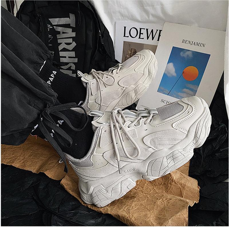 Fashion Vulcanized Shoes Men Women Chunky Sneakers - WOMONA.COM