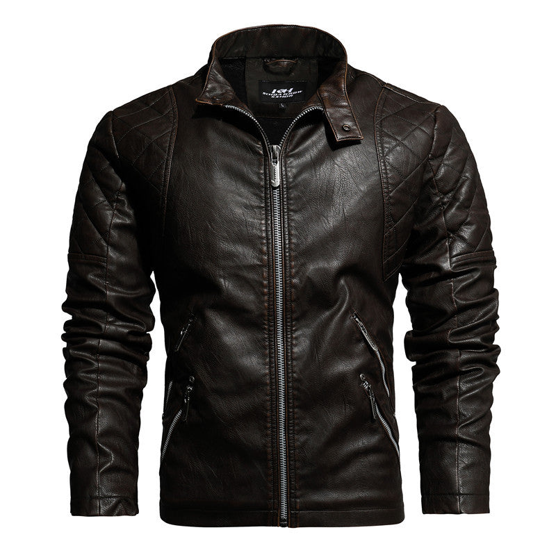 Men's Fashion Trendy Men Autumn And Winter Leather Jackets - WOMONA.COM