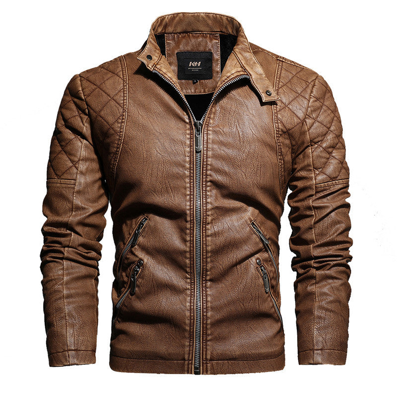 Men's Fashion Trendy Men Autumn And Winter Leather Jackets - WOMONA.COM