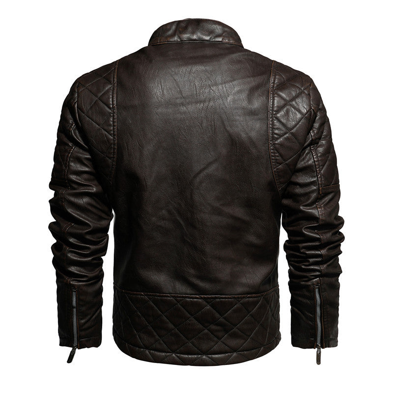 Men's Fashion Trendy Men Autumn And Winter Leather Jackets - WOMONA.COM