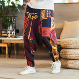 Loose Hip-Hop National Style Linen Casual Pants Men Loose - WOMONA.COM