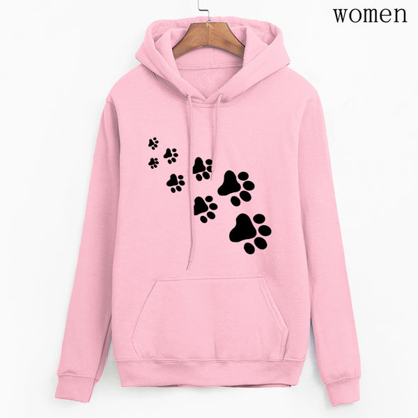 Kawaii Cat Paws Print Women Hoodie - WOMONA.COM