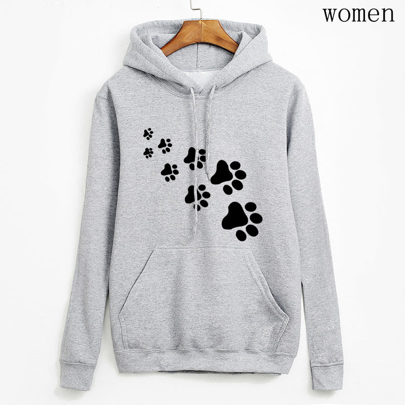 Kawaii Cat Paws Print Women Hoodie - WOMONA.COM