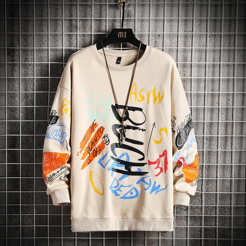 SingleRoad Mens Crewneck Sweatshirt Men Harajuku Oversized Japanese Streetwear Hip Hop Black Hoodie Men Sweatshirts Hoodies - WOMONA.COM