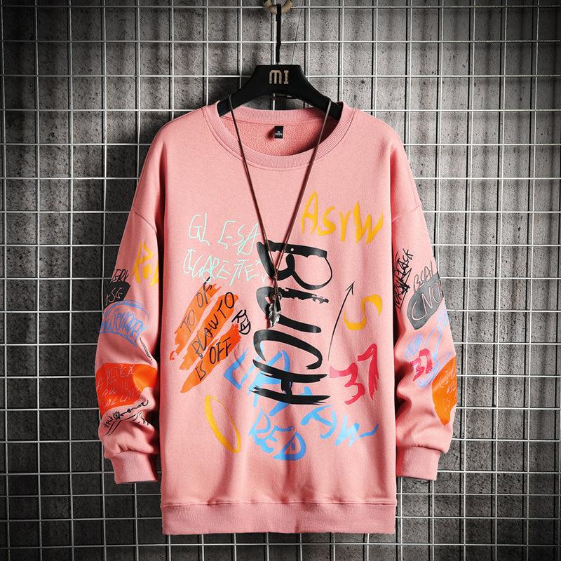 SingleRoad Mens Crewneck Sweatshirt Men Harajuku Oversized Japanese Streetwear Hip Hop Black Hoodie Men Sweatshirts Hoodies - WOMONA.COM