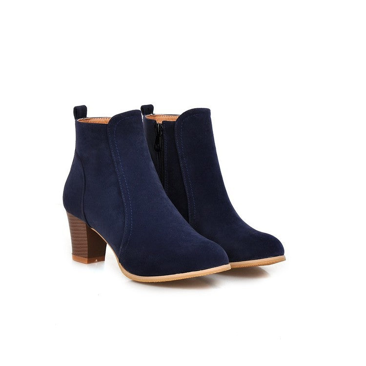 Martin Mid Heel Thick Heel Women's Boots - WOMONA.COM