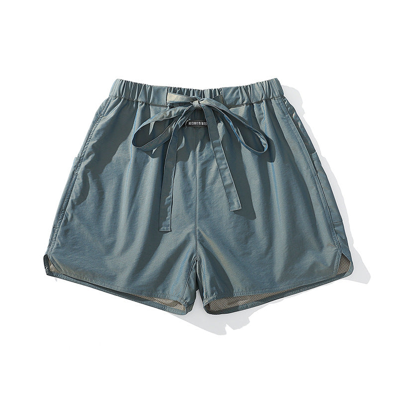 Drawstring Ribbon Beach Shorts Sports Pants Men And Women - WOMONA.COM