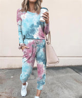 Printed Casual Long-Sleeved Women's Suit - WOMONA.COM