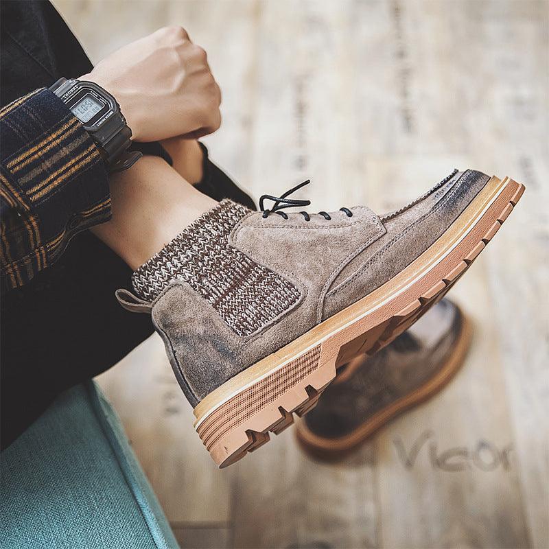 Men's Leather New Trend Short Boots - WOMONA.COM
