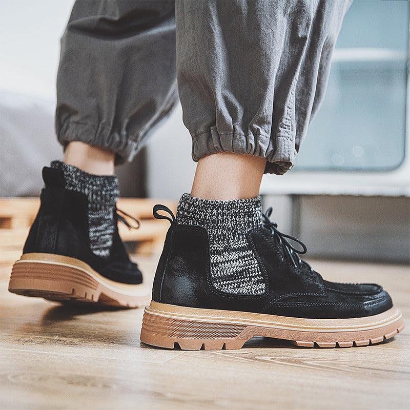Men's Leather New Trend Short Boots - WOMONA.COM