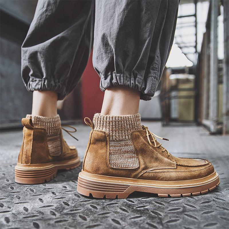 Men's Leather New Trend Short Boots - WOMONA.COM