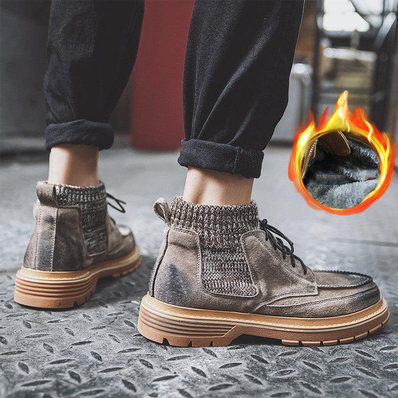 Men's Leather New Trend Short Boots - WOMONA.COM
