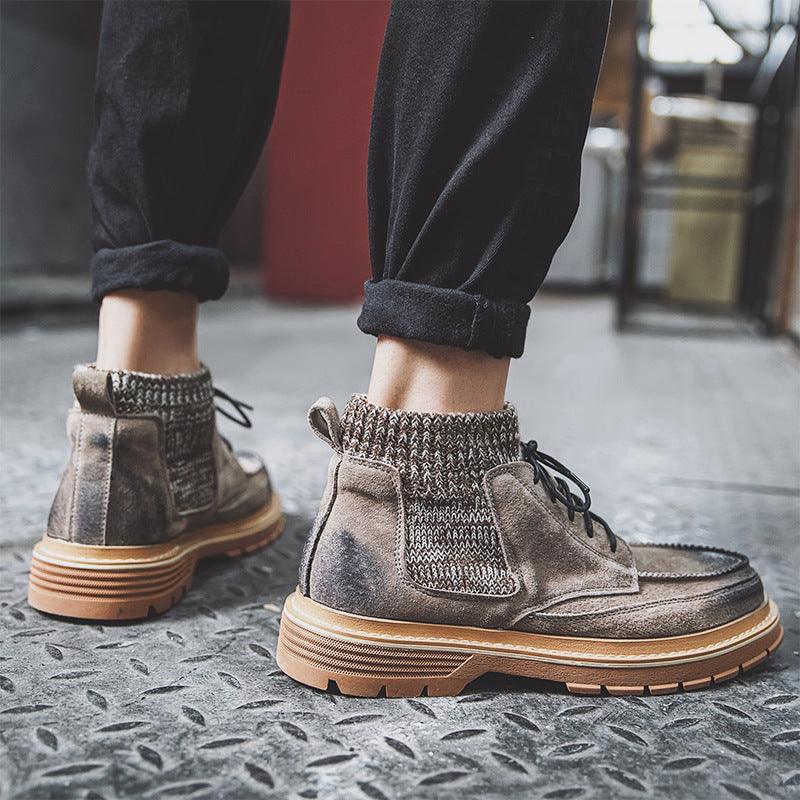 Men's Leather New Trend Short Boots - WOMONA.COM