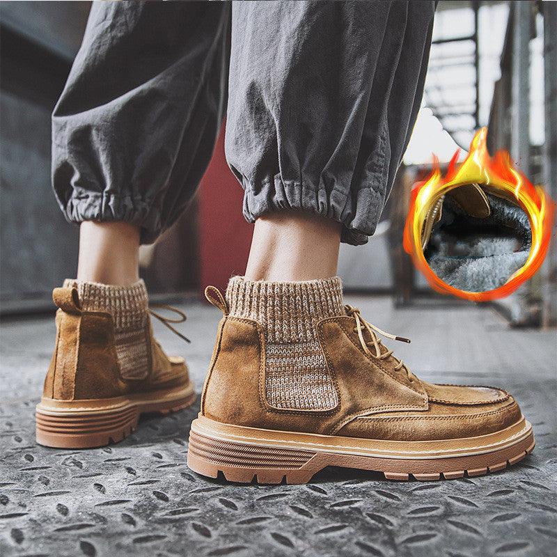 Men's Leather New Trend Short Boots - WOMONA.COM