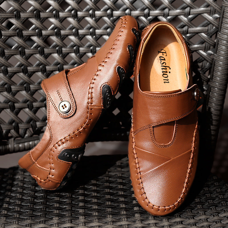 Casual Leather Shoes Korean Fashion Shoes Men - WOMONA.COM