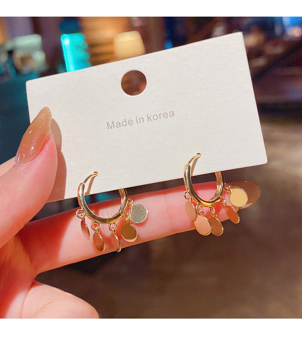 Mini Wafer Earrings - WOMONA.COM