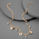 Butterfly Metal Clavicle Necklace - WOMONA.COM