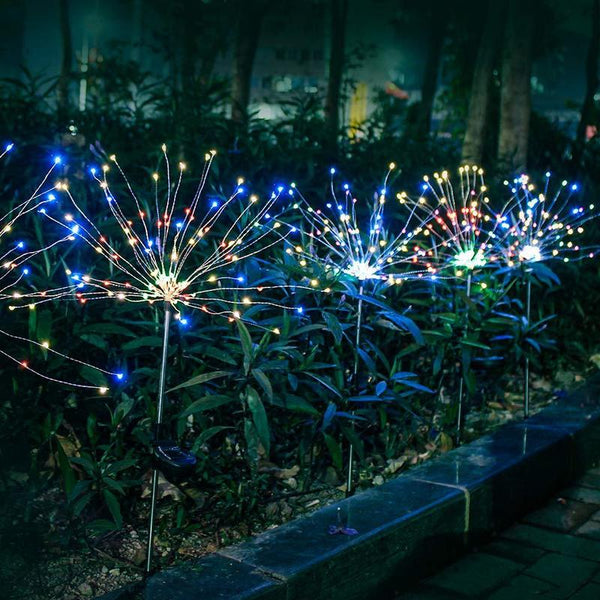 Ground-Inserted Firework Lights Christmas Outdoor LED Holiday Sky Starry Light - WOMONA.COM