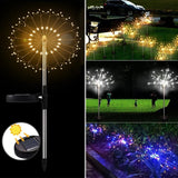 Ground-Inserted Firework Lights Christmas Outdoor LED Holiday Sky Starry Light - WOMONA.COM