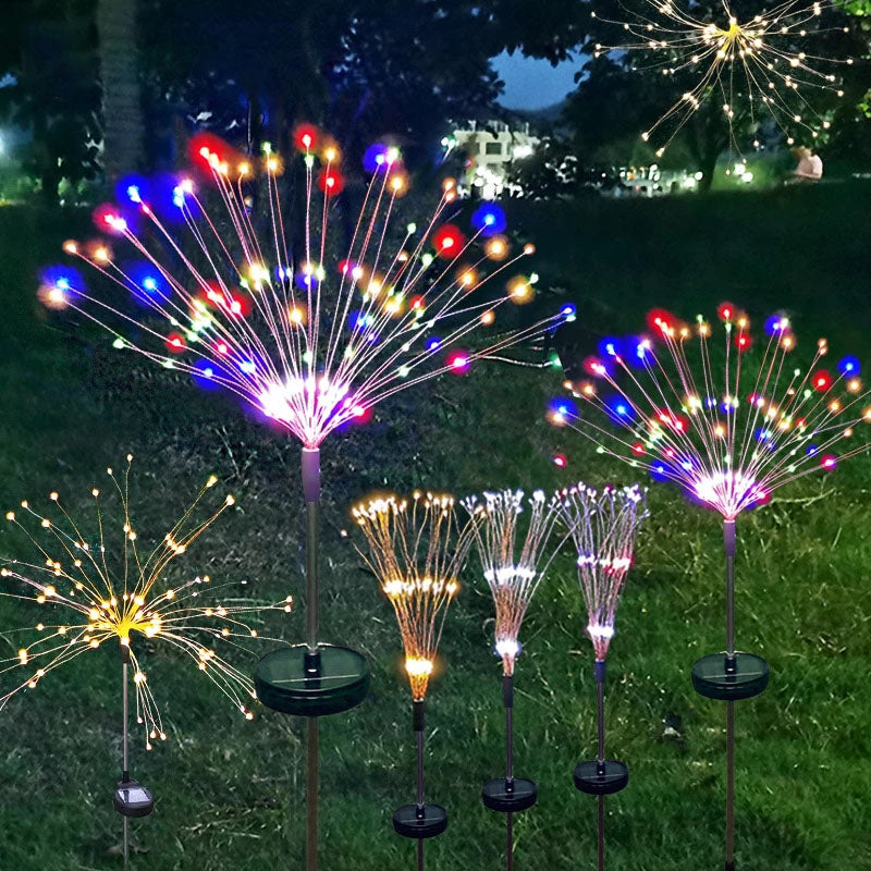 Ground-Inserted Firework Lights Christmas Outdoor LED Holiday Sky Starry Light - WOMONA.COM