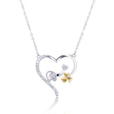 Lovely Elephant Clover in Heart Pendant for Women - WOMONA.COM