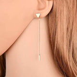 ALong Triangle Earrings - WOMONA.COM