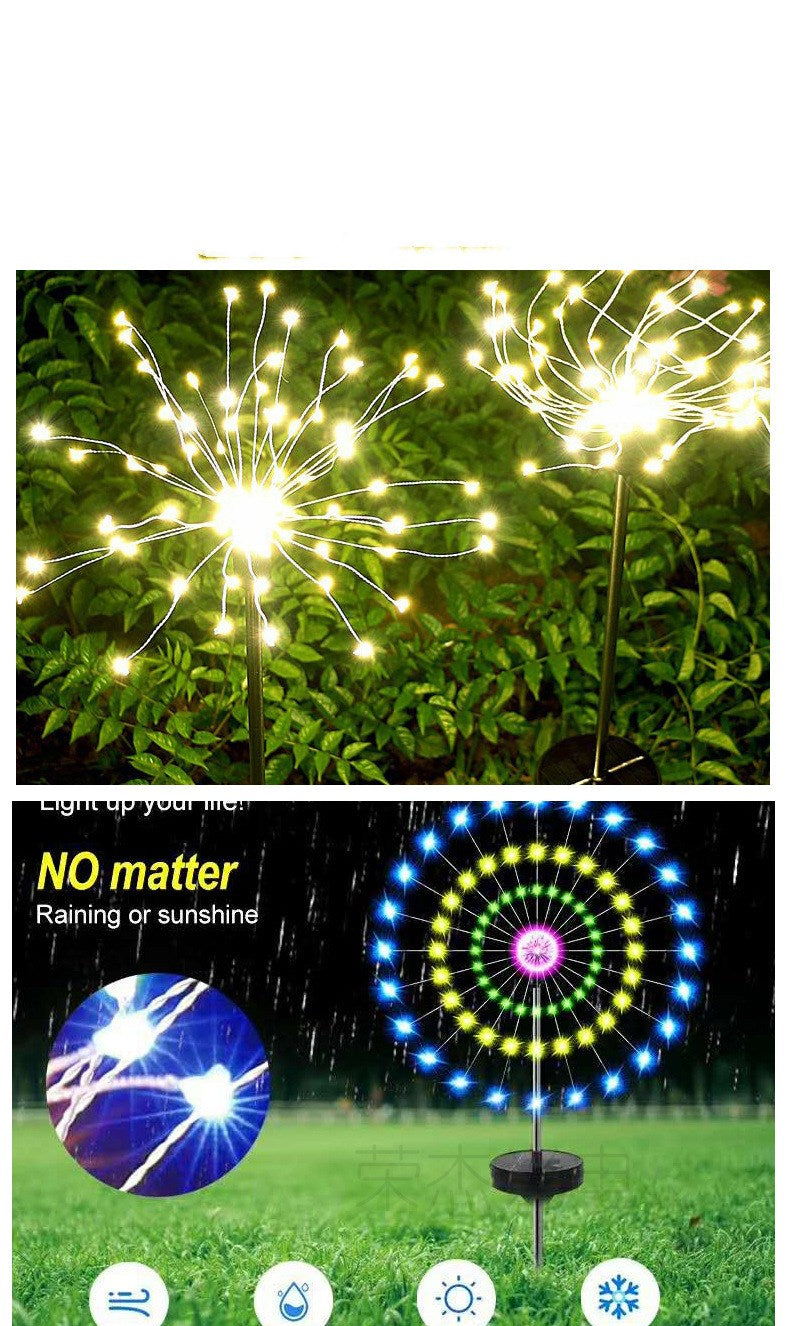 Ground-Inserted Firework Lights Christmas Outdoor LED Holiday Sky Starry Light - WOMONA.COM