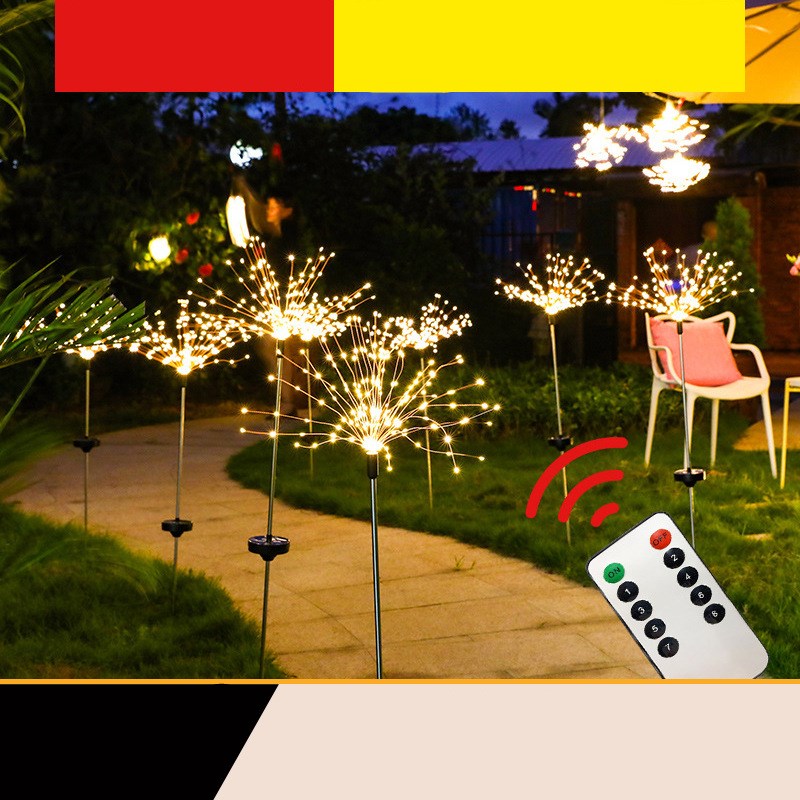 Ground-Inserted Firework Lights Christmas Outdoor LED Holiday Sky Starry Light - WOMONA.COM