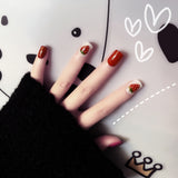 Cute Short Fake Nails Finished Nail Patch - WOMONA.COM