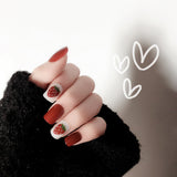 Cute Short Fake Nails Finished Nail Patch - WOMONA.COM