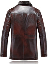 Men Leather Jackets New Arrival Winter Brand Plus Velvet - WOMONA.COM