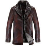 Men Leather Jackets New Arrival Winter Brand Plus Velvet - WOMONA.COM