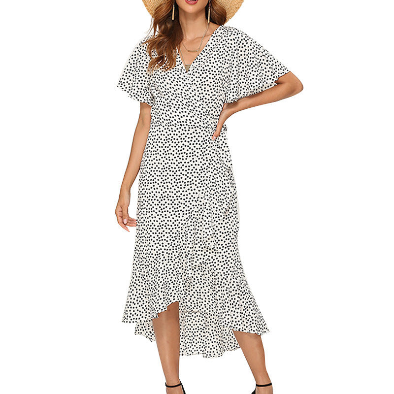 Printed Chiffon Dress Women Long Dresses - WOMONA.COM