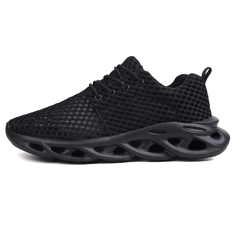 Hollow Mesh Breathable Large Size Fashion Casual Sneakers For Men - WOMONA.COM