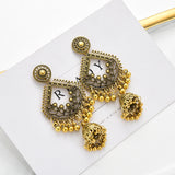 Bell Tassel Diamond Lens Earrings - WOMONA.COM