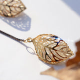 Leaf Tassel Long Necklace Women - WOMONA.COM