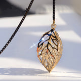 Leaf Tassel Long Necklace Women - WOMONA.COM