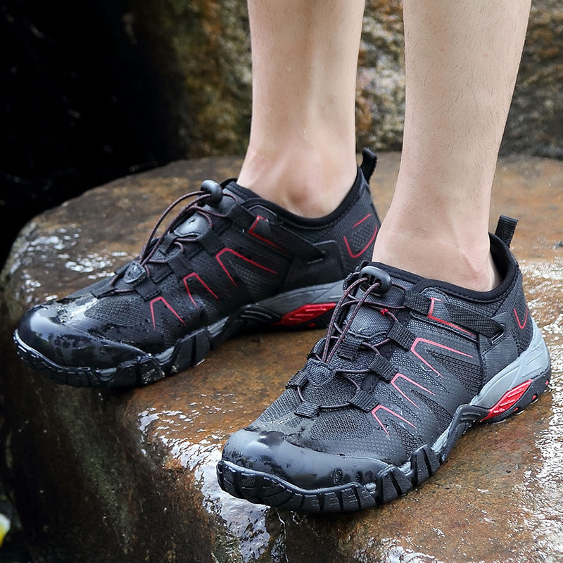 Men Outdoor Sports Water Shoes Mesh Breathable Sneakers - WOMONA.COM