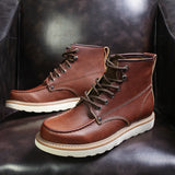 Retro British Outdoor Mark Tooling Shoes High-Top Boots Men - WOMONA.COM