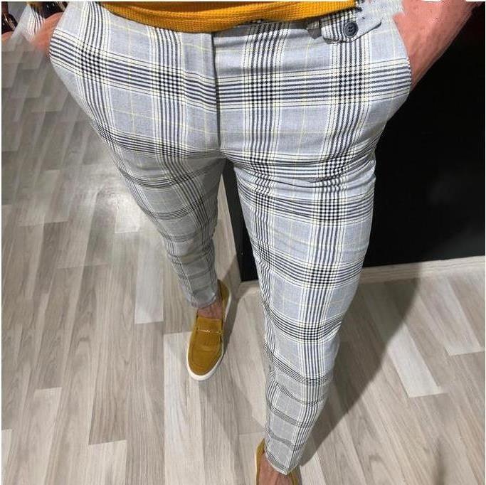 Plaid Pants Summer Nine-point Trousers For Men - WOMONA.COM
