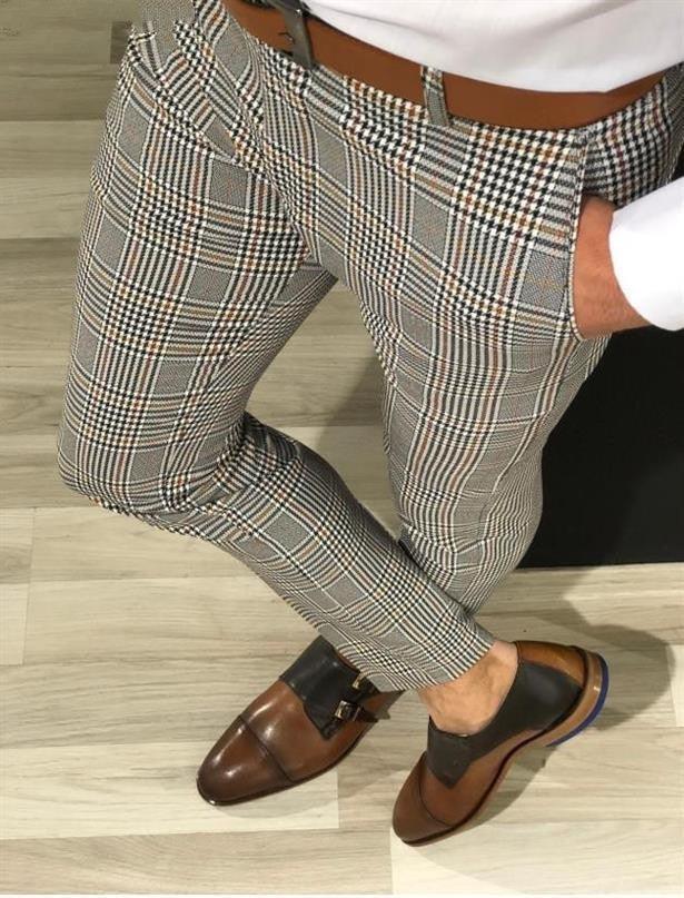 Plaid Pants Summer Nine-point Trousers For Men - WOMONA.COM