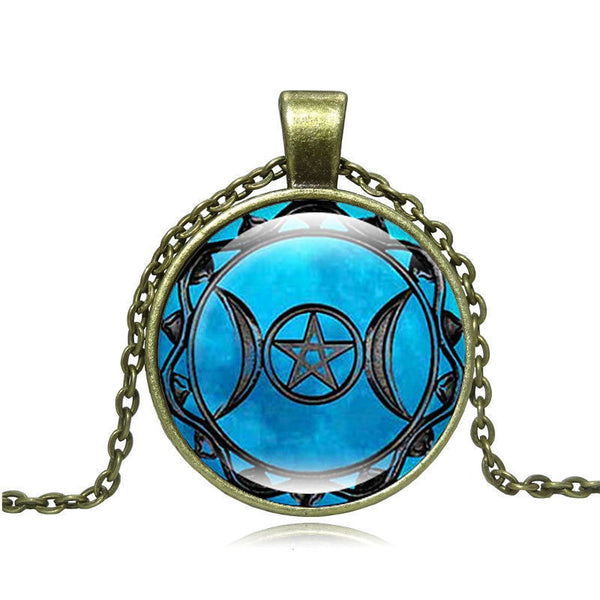 Triple Moon Goddess Pendants Triple Moon Goddess Necklaces - WOMONA.COM