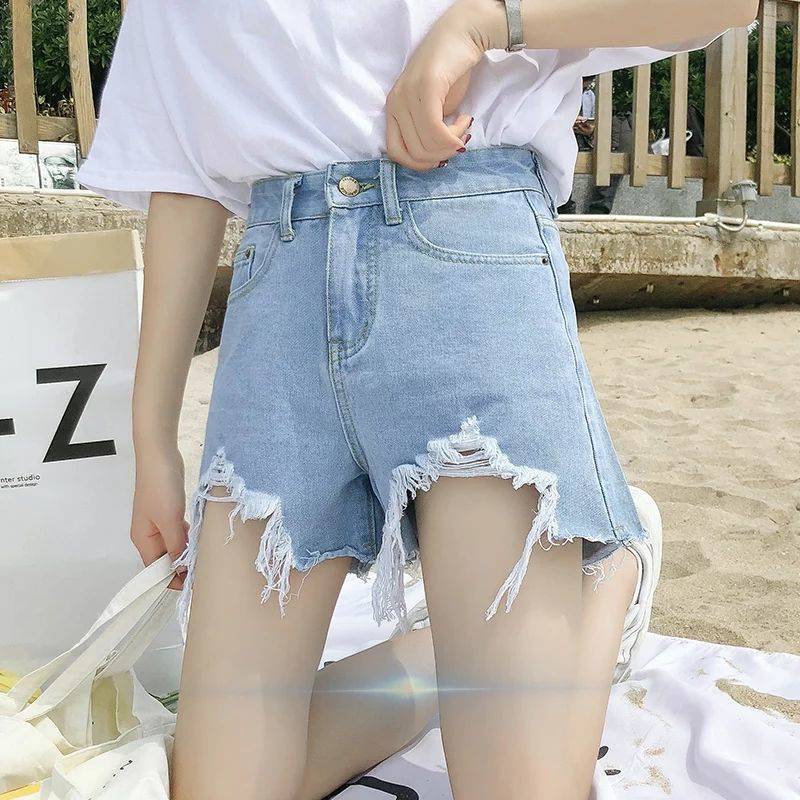 New Denim High Waist Korean Shorts Women - WOMONA.COM