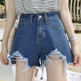 New Denim High Waist Korean Shorts Women - WOMONA.COM