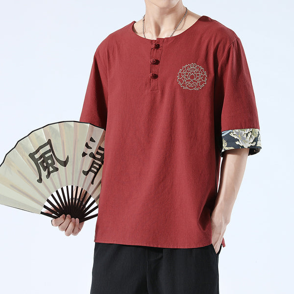 Japanesex Kimonos Summer 6 Colors Short-Sleeved T-shirt - WOMONA.COM